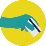 hand holding a credit card