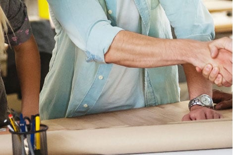 A handshake over a business expansion deal